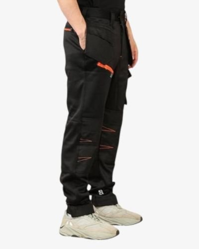 Hi Vis Waterproof Softshell Cargo Trousers – Black