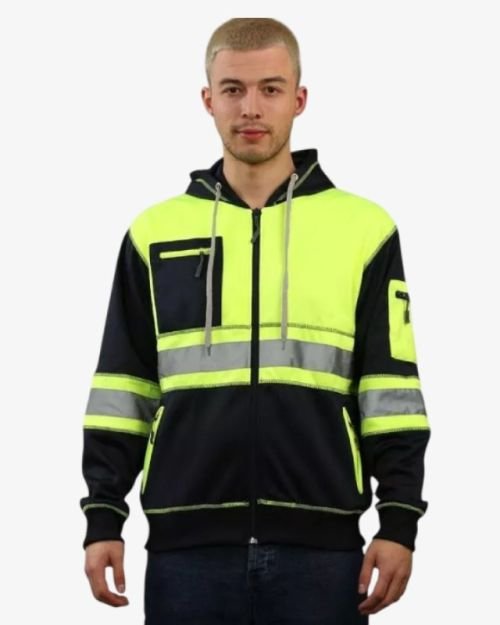 Hi Vis Ak 5 Zipper Hoodie – Green