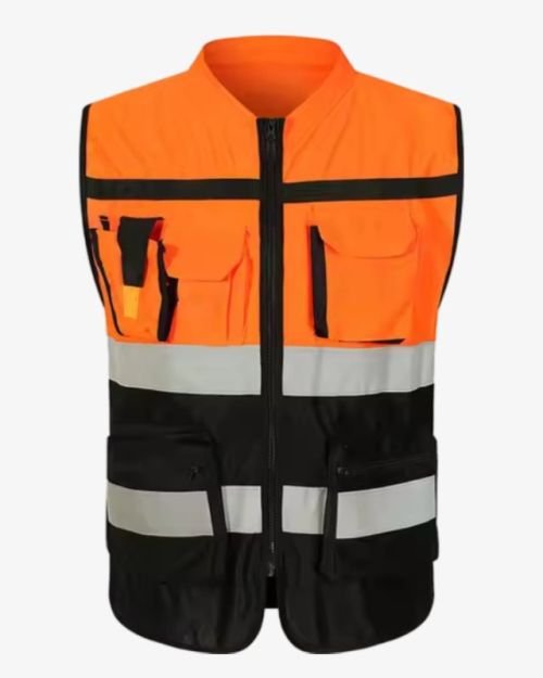 Reflective Safety Vest Visibility Waistcoat Unisex Jackets