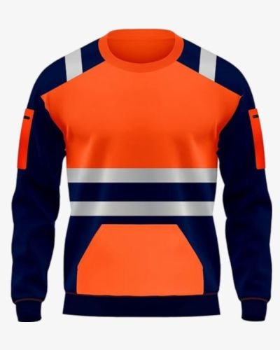 Hi Viz Crew Neck Safety Sweatshirt – Orange