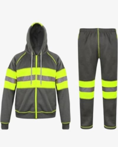 Hi Vis Charcoal Safety Workwear Tracksuit