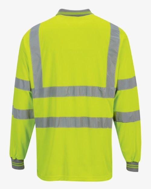 Hi Viz Long Sleeve Polo Mens Shirts – Yellow